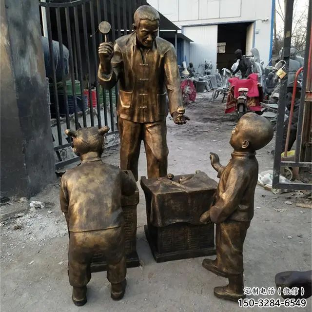 小販雕塑 庭院民俗雕塑 彩繪擺件