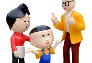 彩繪大頭兒子雕塑 卡通雕塑 步行街擺件