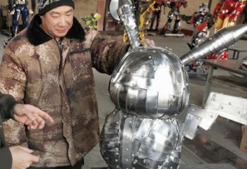 酒店機(jī)器人雕塑廠家 景觀美陳卡通雕塑 現(xiàn)代動(dòng)漫雕塑