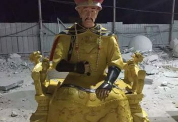 創意皇帝雕塑 鑄銅古代雕塑 公園雕塑