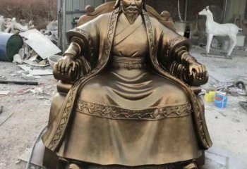 大型皇帝雕塑 鍛造青銅古代雕塑 房地產雕塑