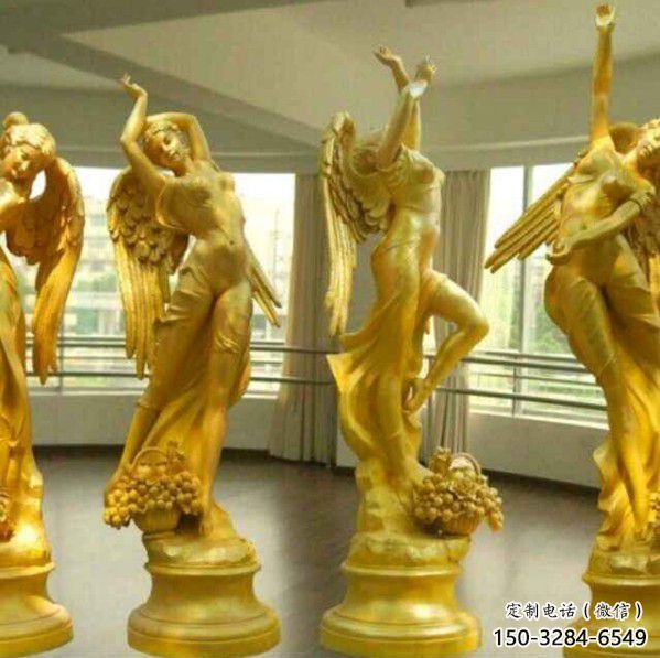 步行街天使雕塑 游樂場景觀小品 鑄造卡通雕塑