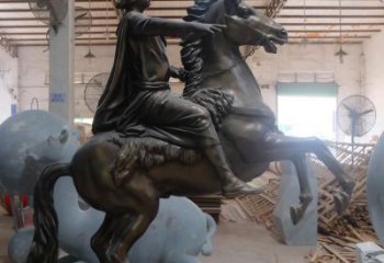 大型騎馬人雕塑 門口創意雕塑 售樓處小品