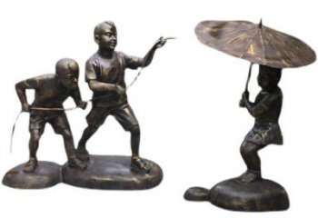 公園小孩子雕塑 戶外景觀玩耍雕塑 抽象童趣雕塑