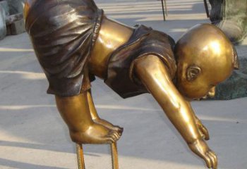 商業街小孩子雕塑 烤漆玩耍雕塑 彩繪童趣雕塑