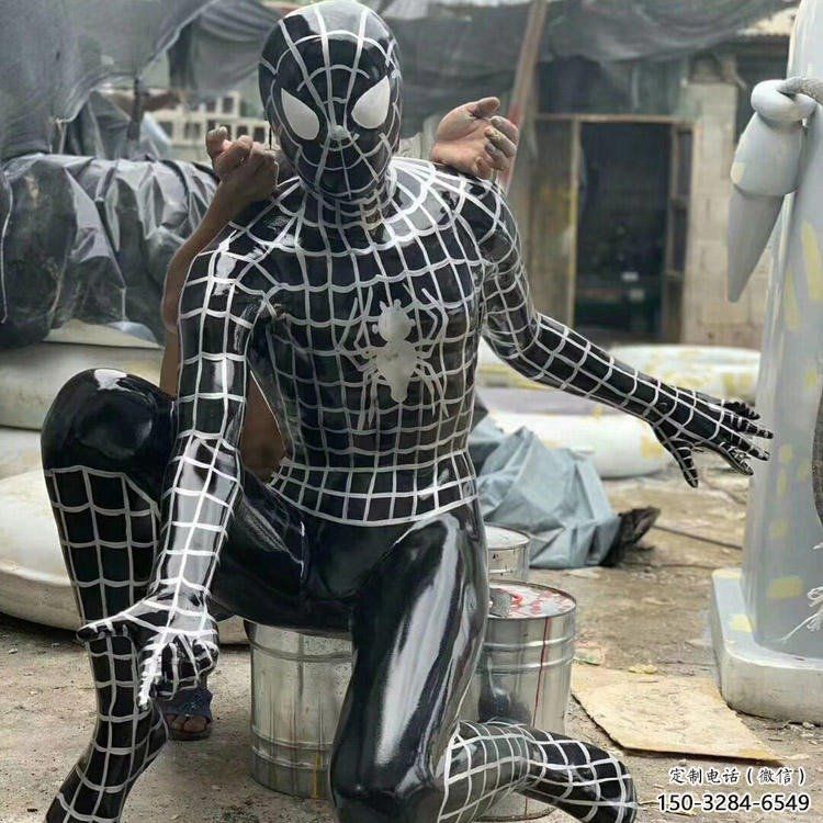 商業街蜘蛛俠雕塑 售樓處雕塑 卡通擺件
