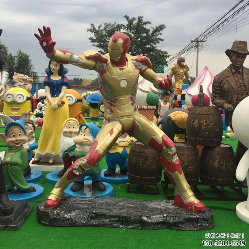 售樓處蜘蛛俠雕塑 商業街雕塑 卡通擺件