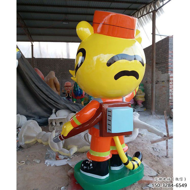 田間消防員雕塑 動(dòng)漫卡通雕塑 園林?jǐn)[件