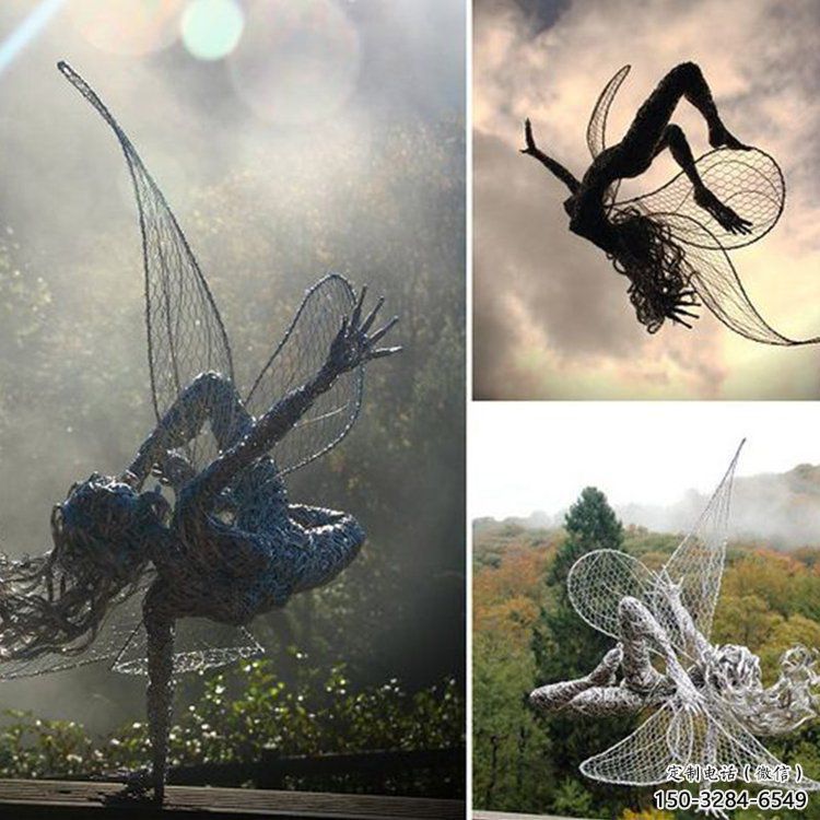 小精靈雕塑，抽象卡通雕塑，美陳人物擺件 (5)