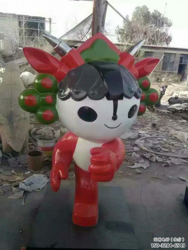 庭院福娃雕塑 公園草地體育雕塑 鍛造奧運(yùn)雕塑