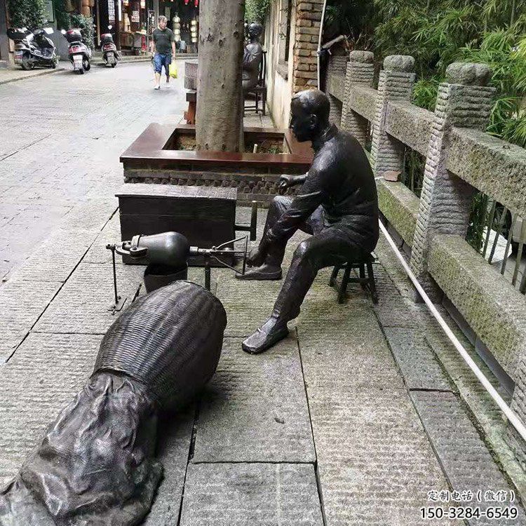 房地產(chǎn)爆米花雕塑 景觀(guān)民俗雕塑 鑄銅小吃雕塑