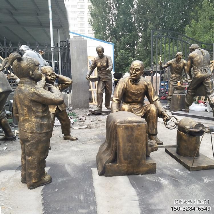 農村爆米花雕塑 抽象藝術民俗雕塑 烤漆小吃雕塑