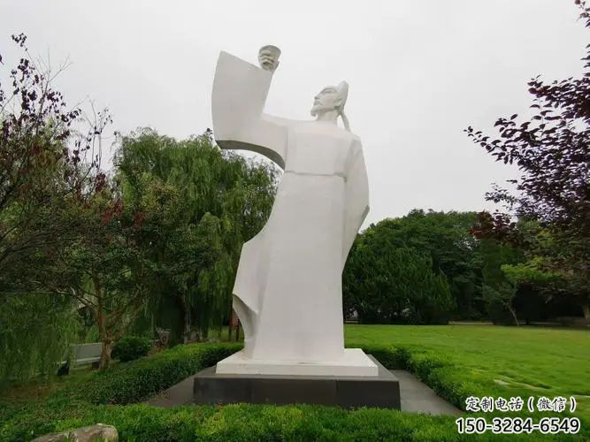 廣場李白雕塑 抽象景觀古代雕塑 烤漆詩人雕塑