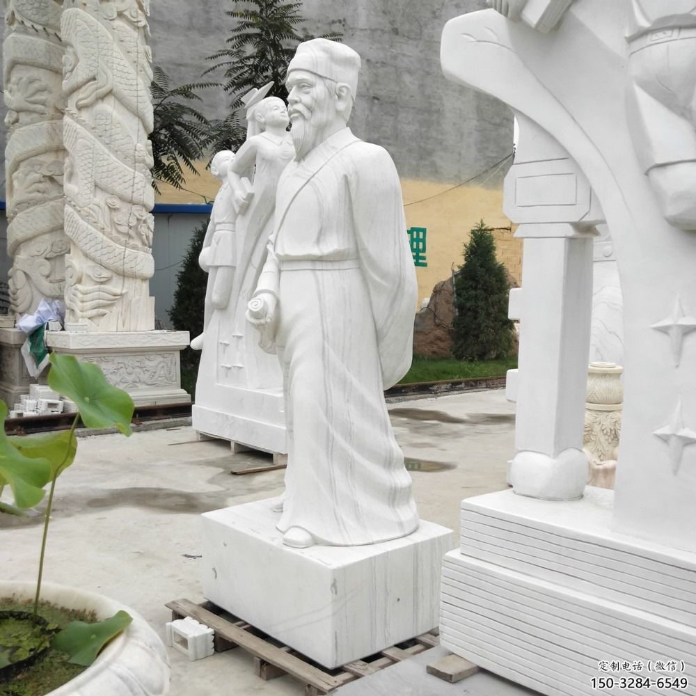 大型商場(chǎng)李時(shí)珍雕塑 仿真景觀人物雕塑 仿古名醫(yī)雕塑