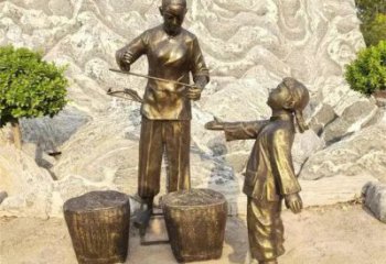 大型貨郎雕塑 步行街民俗雕塑 小販擺件