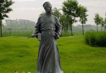 大型李時(shí)珍雕塑 歐式步行街人物雕塑 彩繪名醫(yī)雕塑
