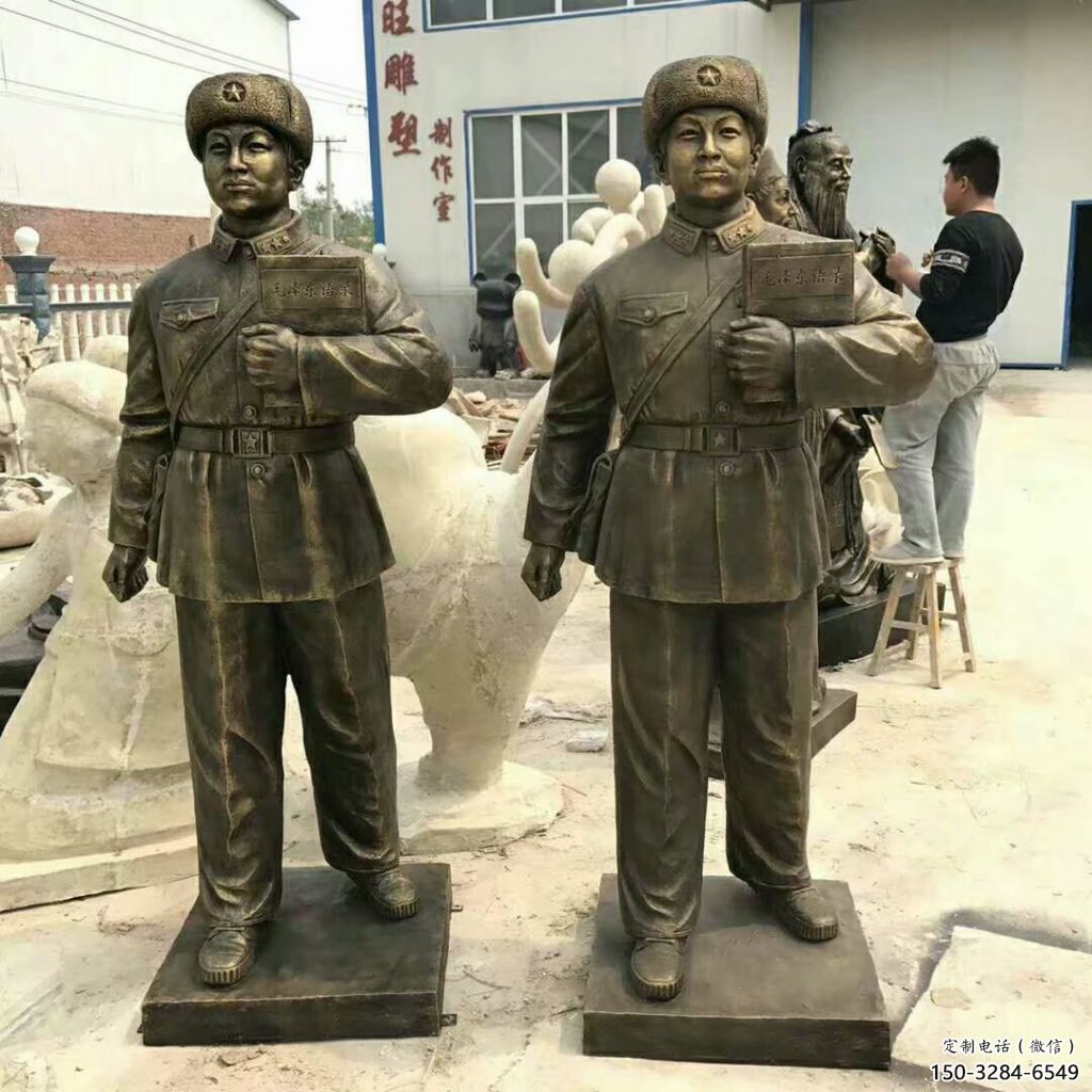 大型雷鋒雕塑 歐式步行街人物雕塑 彩繪英雄雕塑