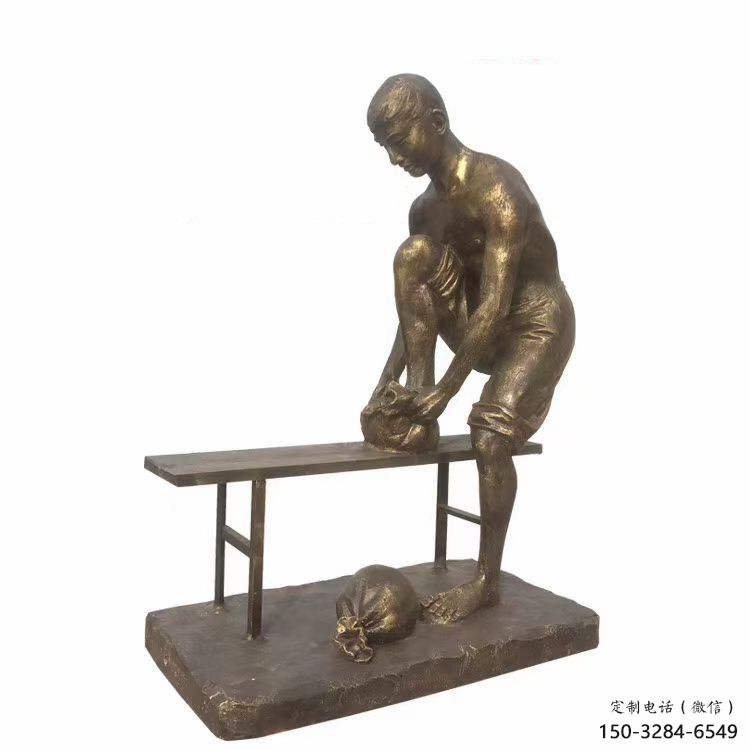 街頭茶道雕塑 步行街民俗雕塑 大型制茶雕塑