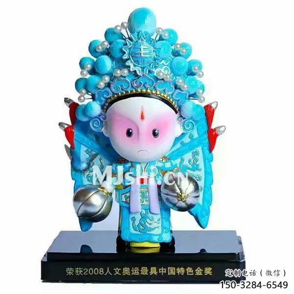 廣場(chǎng)京劇雕塑 抽象民俗雕塑 烤漆唱戲雕塑