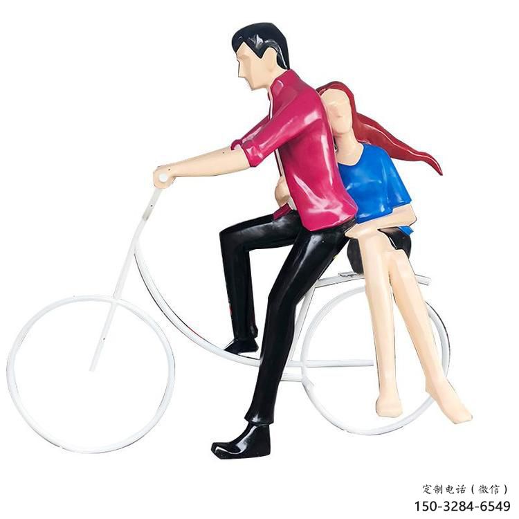 庭院愛(ài)情雕塑 公園草地親吻雕塑 鍛造戀人雕塑