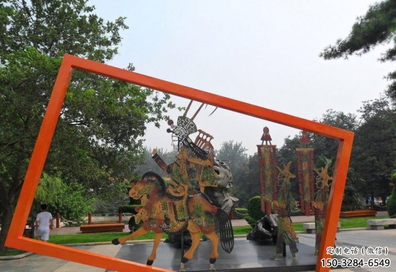 草地皮影雕塑 現(xiàn)代雕塑 大型傳統(tǒng)雕塑