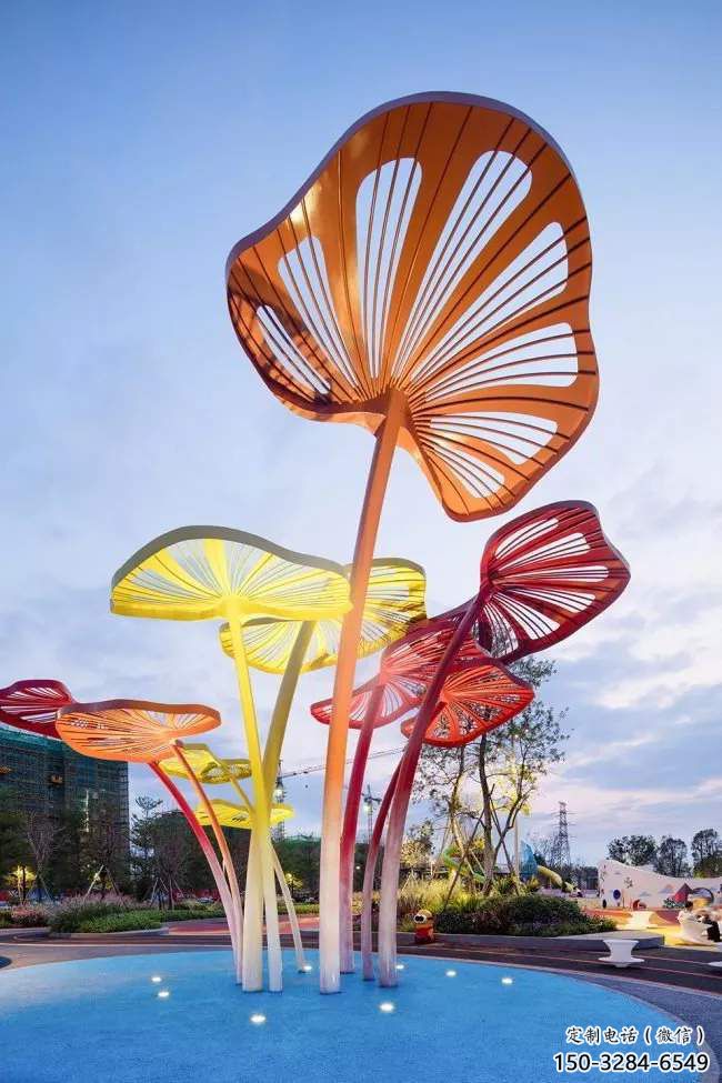 房地產扇子雕塑廠家 現代景觀雕塑 幾何扇形雕塑