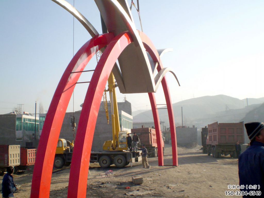 水景大門(mén)雕塑 彩繪剪紙雕塑 現(xiàn)代拱門(mén)雕塑