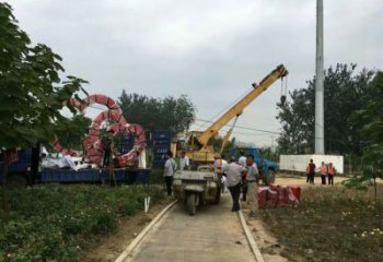 雙心雕塑 啞光桃心雕塑 公園心心相印雕塑