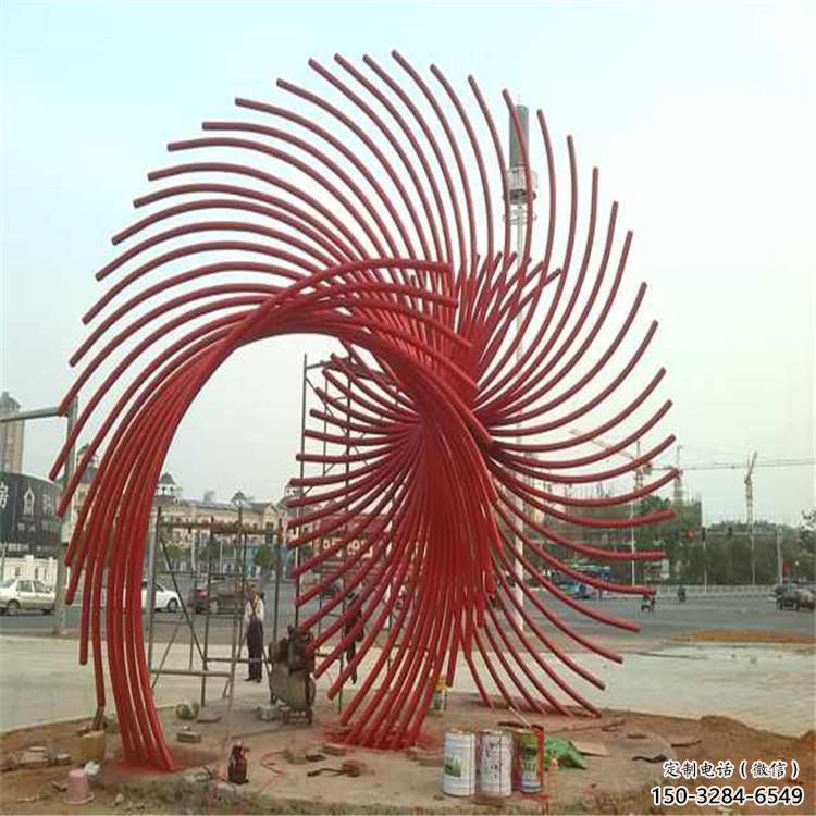 現(xiàn)代鳳尾雕塑 大型別墅區(qū)雕塑 彩繪雕塑