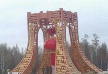 廣場燈籠雕塑 抽象雕塑 烤漆雕塑