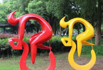 別墅區自行車雕塑 大型別墅區運動員雕塑 剪影體育雕塑