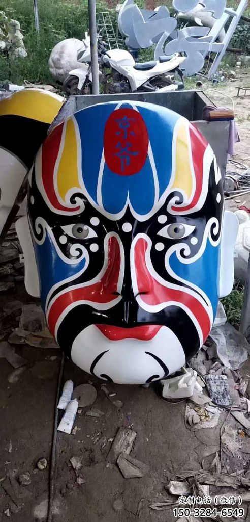 仿古臉譜雕塑 騰飛草地小品 房地產(chǎn)雕塑