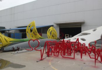 烤漆數字雕塑 鋼管雕塑 室內文字雕塑