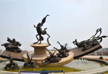 別墅區(qū)琵琶雕塑 大型別墅區(qū)音樂雕塑 剪影樂器雕塑