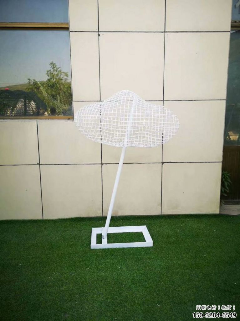 仿真云梯雕塑 電鍍現(xiàn)代梯子雕塑 部隊云朵雕塑