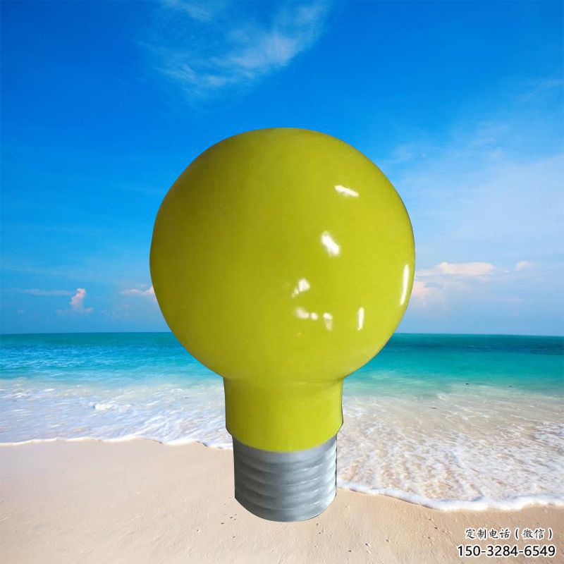 中式燈泡雕塑 啞光燈具主題 游樂場(chǎng)電燈泡雕塑