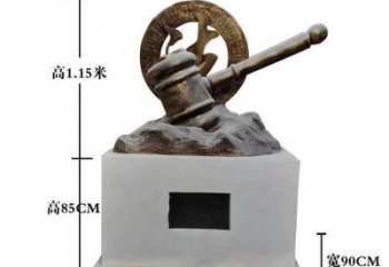 大型商場(chǎng)錘子雕塑 仿真法錘雕塑 鏡面法治雕塑