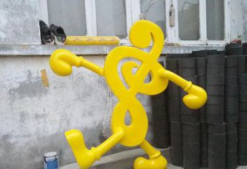 抽象樂(lè)譜雕塑 啞光符號(hào)雕塑 室內(nèi)音樂(lè)雕塑