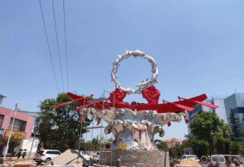 街頭龍舟雕塑 大型別墅區競賽雕塑 鋼管劃槳雕塑