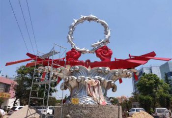 鏡面龍舟雕塑 烤漆大型競(jìng)賽雕塑 彩繪劃槳雕塑