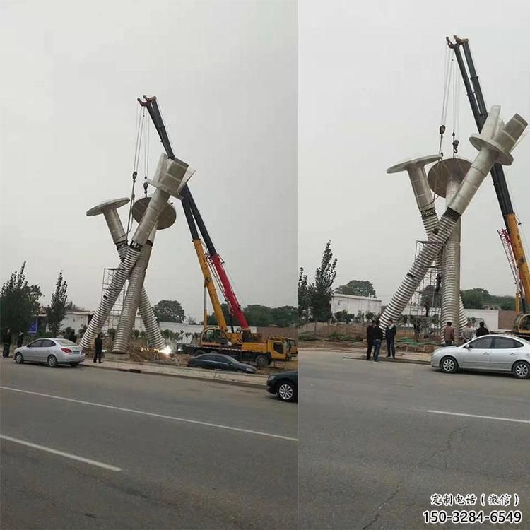 園林螺絲釘?shù)袼?大型器械雕塑 中式工業(yè)雕塑