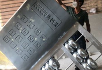 公園珠算雕塑 戶外景觀擺件 抽象雕塑