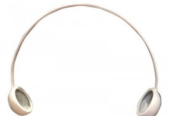 創(chuàng)意耳麥雕塑 啞光音樂雕塑 公園耳機雕塑