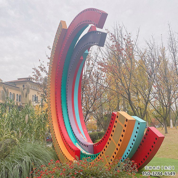 步行街膠卷雕塑 游樂(lè)場(chǎng)雕塑 鑄造膠片雕塑