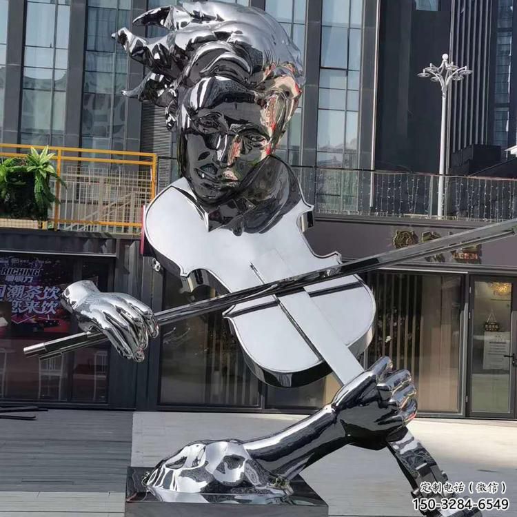 中式薩克斯雕塑 啞光樂(lè)器雕塑 游樂(lè)場(chǎng)西方樂(lè)隊(duì)雕塑