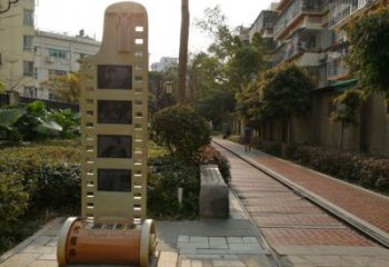 抽象膠卷雕塑 啞光雕塑 室內(nèi)膠片雕塑