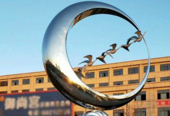 鏤空花環(huán)雕塑 噴水園林環(huán)形雕塑 住宅小區(qū)雕塑