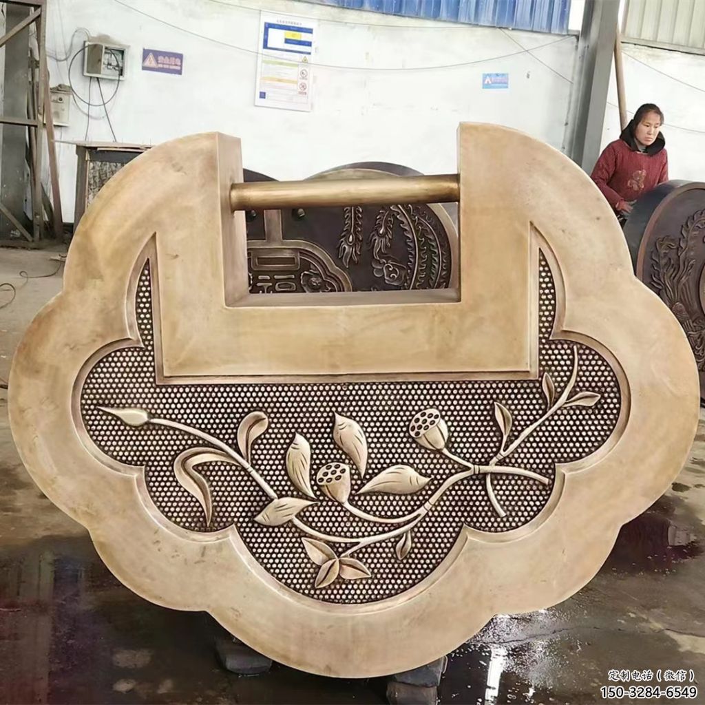 房地產鎖子雕塑 現代同心鎖雕塑 幾何雕塑