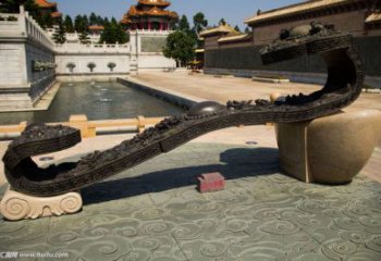 切面如意雕塑 燈光庭院雕塑 校園建筑雕塑