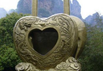 仿真鎖子雕塑 電鍍現代同心鎖雕塑 部隊雕塑